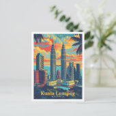 Kuala Lumpur Maleisië kunst reizen Briefkaart (Staand voorkant)