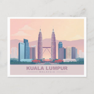 Kuala Lumpur Maleisië Pastelreizen Briefkaart