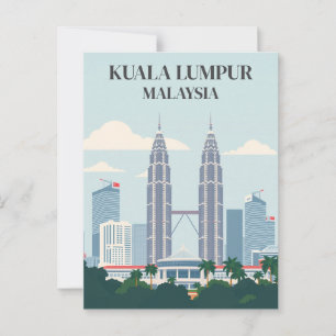 Kuala Lumpur Maleisië Petronas Towers Skyline Briefkaart