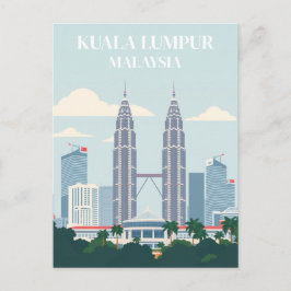 Kuala Lumpur Maleisië Petronas Towers Skyline City Briefkaart