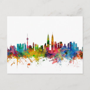 Kuala Lumpur Maleisië Skyline Briefkaart