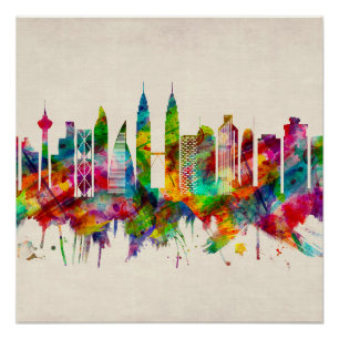 Kuala Lumpur Maleisië Skyline Perfect Poster