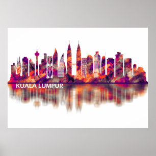 Kuala Lumpur Maleisië Skyline Poster