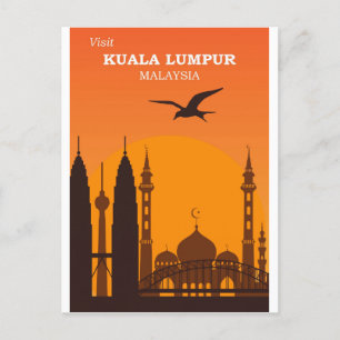 Kuala Lumpur Maleisië  Stad Skyline Reizen Briefkaart