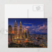 Kuala Lumpur skyline 's nachts Briefkaart (Voorkant / Achterkant)
