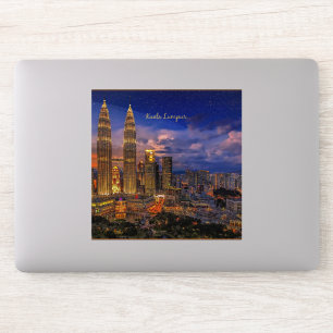 Kuala Lumpur skyline 's nachts Sticker