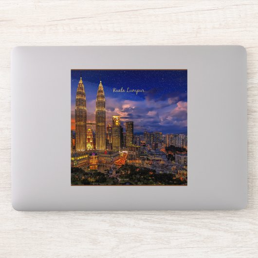 Kuala Lumpur skyline 's nachts Sticker (Computer)
