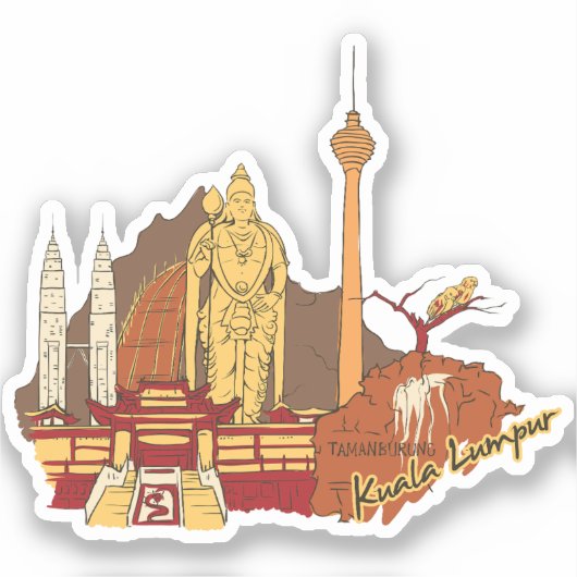 Kuala Lumpur Sticker (Voorkant)