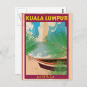 Kuala Lumpur vintage-poster Briefkaart (Voorkant / Achterkant)