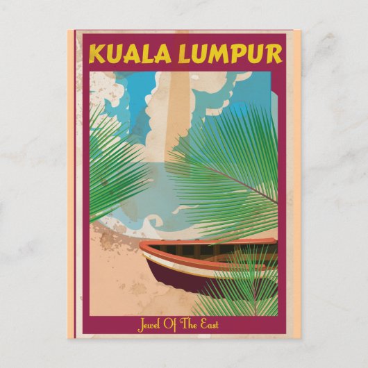 Kuala Lumpur vintage-poster Briefkaart (Voorkant)