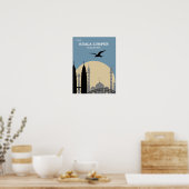 Kuala Lumpur vintage reisposter Poster (Keuken)