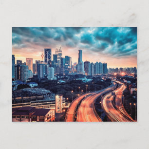Kuala Lumpur-zonsondergang Briefkaart