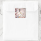 Kuan Yin boeddhistische godin van compassie Vierkante Sticker (Tas)