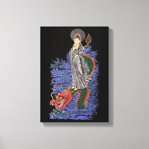 Kuan yin canvas afbeelding afdruk
