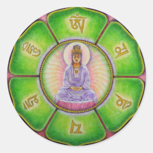 Kuan Yin "Om Mani Padme Hum" Sticker