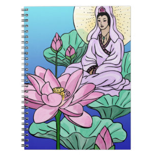 Kuan Yin op een Lotus Notitieboek