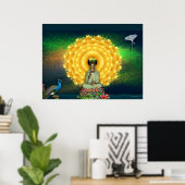 Kuan Yin Wall Tapestry Poster (Thuiskantoor)