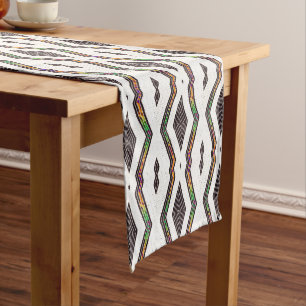 Kuba Cloth Motif Print Table Runner Korte Tafelloper