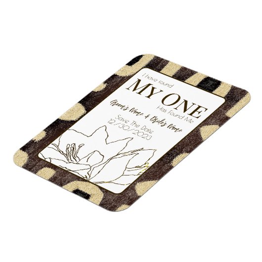 Kuba Cloth Pattern Tribal African Save the Date Magneet (Linkerzijde)