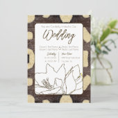 Kuba Mud Cloth Pattern Tribal African Weddenschap Kaart (Staand voorkant)