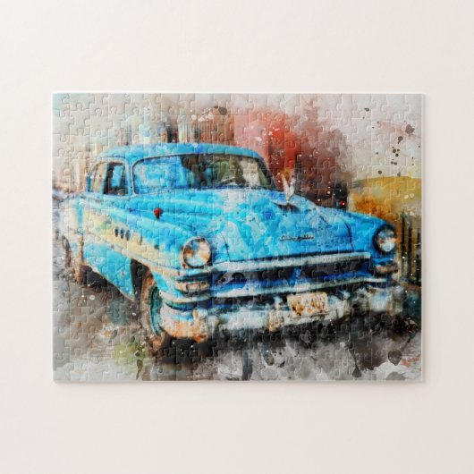 Kuba - Oldtimer Legpuzzel (Horizontaal)