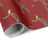 Kubb Playing Stickman Cadeaupapier (Rol Hoek)