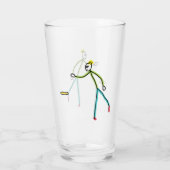 Kubb Playing Stickman Glas (Achterkant)