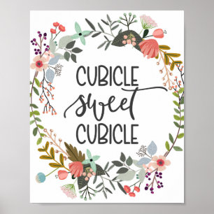 Kubicle, kantoor decor poster