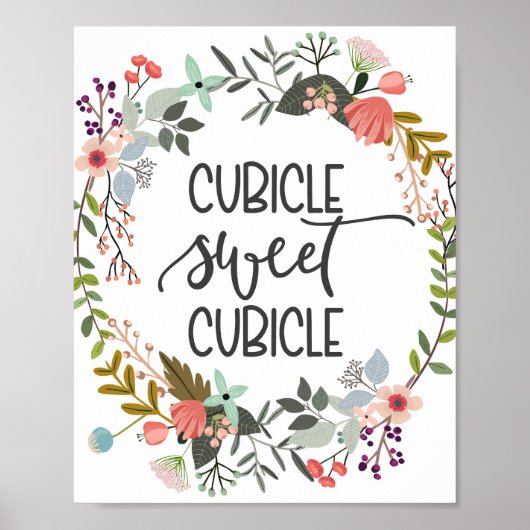 Kubicle, kantoor decor poster (Voorkant)