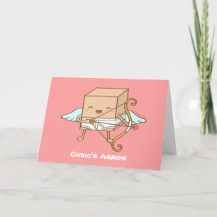 Kubieke Cupido Pijl Valentijnsdag Pun Humor Feestdagen Kaart