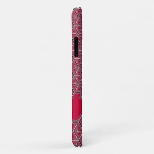 Kubisch jouw naam polymeer rood patroon Case-Mate iPhone case (Achterkant/rechts)