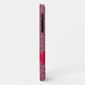 Kubisch jouw naam polymeer rood patroon Case-Mate iPhone case (Achterkant/links)