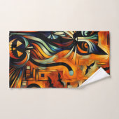 Kubisme Halloween Kat Bad Handdoek (Handdoek)