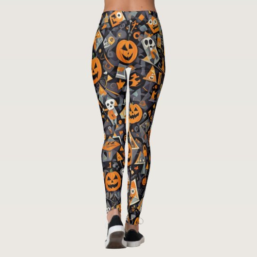 Kubisme Halloween Leggings (Achterkant)