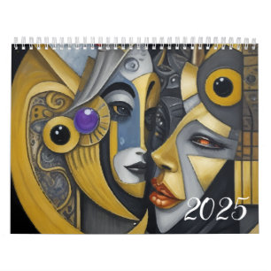 Kubisme in de stijl van Picasso. 2025 Kalender