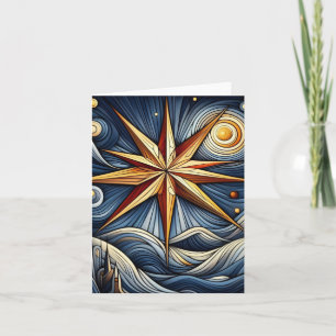 Kubisme Kunst Kerstster Kaart