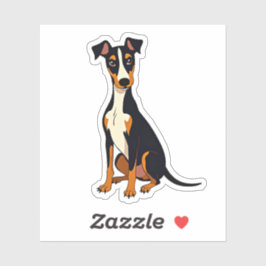 Kubisme Manchester Terrier, Schattige charme, klei Sticker