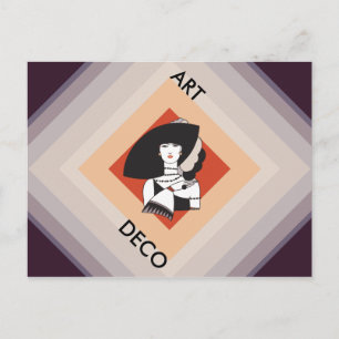 Kubisme Motief Mode Dame Briefkaart