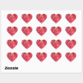 Kubistische Abstracte Rozen Hart Sticker (Vel)