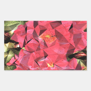 Kubistische Abstracte Rozen Rechthoekige Sticker