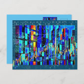 kubistische gegevens briefkaart (Voorkant / Achterkant)