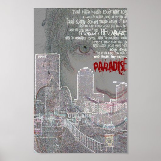kubla khan paradise portret poster (Voorkant)