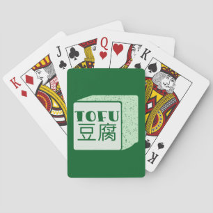 Kubus van tofu Japans schrijven Pokerkaarten