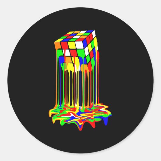 kubuskleurige geweldige afbeelding ronde sticker (Voorkant)