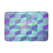 Kubussen in driehoeken geometrisch patroon badmat (Voorkant)
