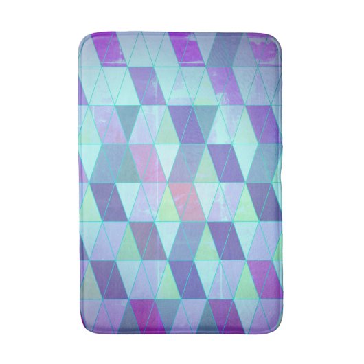 Kubussen in driehoeken geometrisch patroon badmat (Voorkant Verticaal)