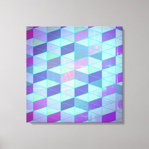 Kubussen in driehoeken geometrisch patroon canvas afdruk