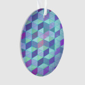 Kubussen in driehoeken geometrisch patroon ornament (voorkant)