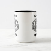 Kubusvormige binnenkant (rhombicuboctaëder) tweekleurige koffiemok (Center)