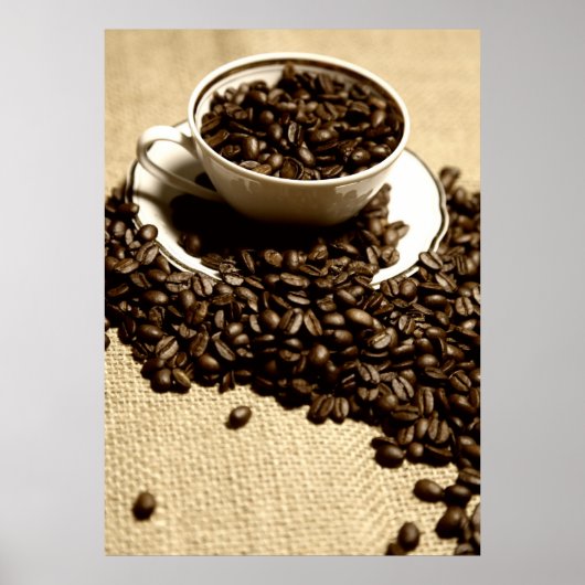 Küchenbild Kaffeetasse Poster (Voorkant)